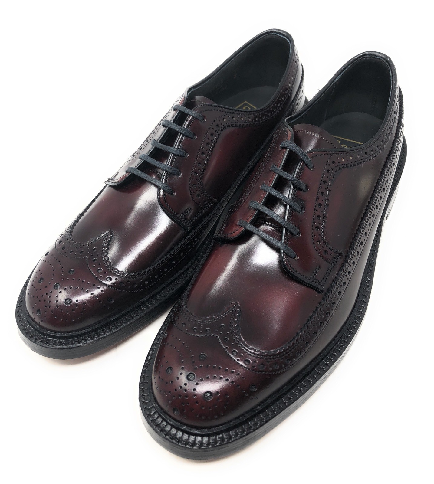 Vintage Zapatos V-Cala Sears Borgoña Cuero largo punta del ala para hombre 8.5 D Derbys Vintage Zapatos V-Cala Sears Borgoña Cuero largo punta del ala para hombre 8.5 D Derbys