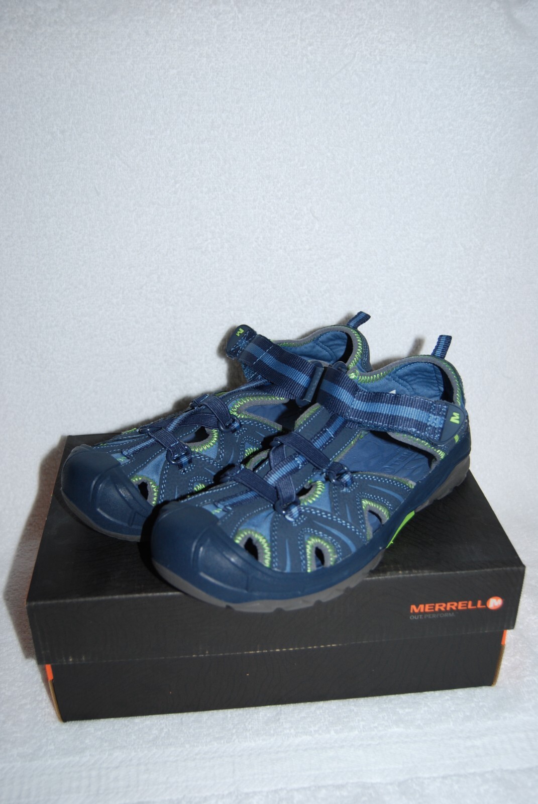 Sandali Merrell Hydro Hiker taglia 6M giovanili marina pescatore impermeabili punta chiusa