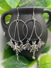 4 Silver-Tone Earring Set Retro Boho Dangle Drop New Free Ship A2578