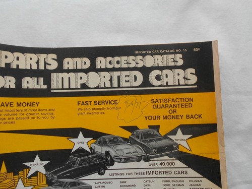 1971 J.C. WHITNEY & CO. IMPORTED CARS CATALOG #15(7/26/71) - Picture 2 of 2