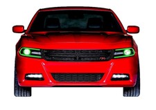 Green Angel Eye LED Headlight Halo kit for 2015-2020 Dodge Charger Headlights
