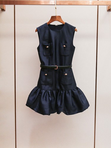 Self-Portrait Damen Sommer Neu Temperament Tasche Ärmellos Kurz Weste Kleid - Bild 13 von 13