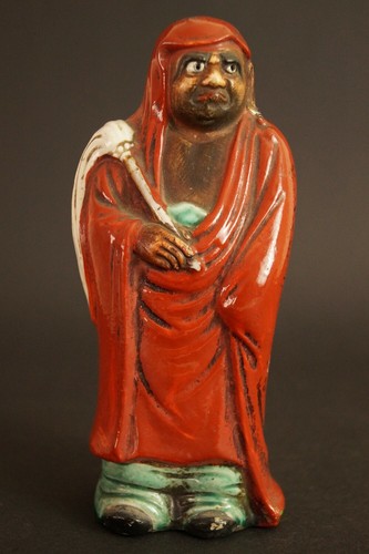 Japansche Bodhidharma (Daruma) Figur Statue Kutani Porzellan Japan Figurine - Bild 1 von 12