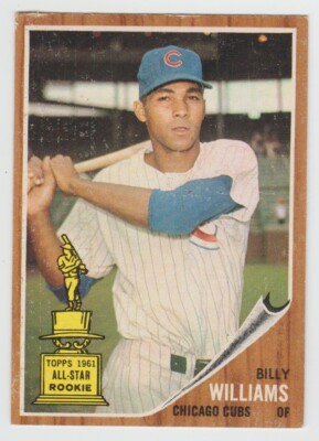 BILLY WILLIAMS Cubs 1962 Topps #288 All-Star Rookie Cup Card Nice SEE SCANS HOF