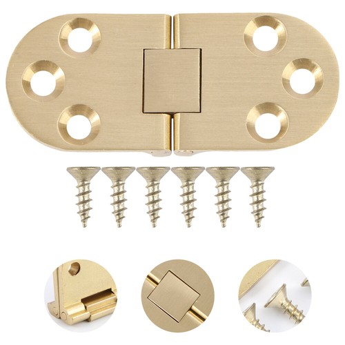 Solid Brass Hinges Connectors with Screws for Table Folding Table Cabinet Door