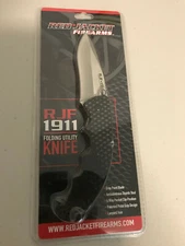 RJF Red Jacket Firearms 1911 Folding Pocket Utility Knife Hunt Camping Survival