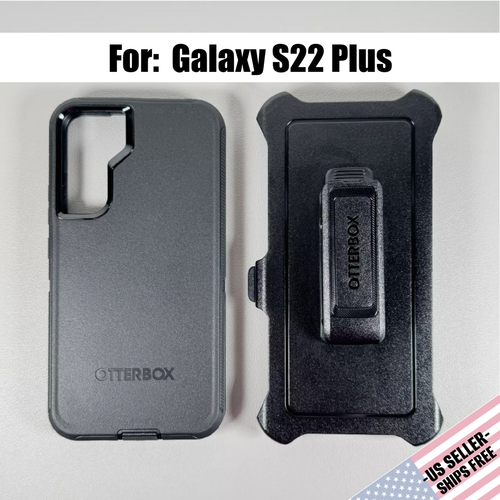 OtterBox Defender Case for Galaxy S22 Plus - Black | Holster Clip | Rugged