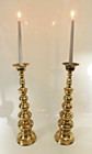 Homco Japan 18" Brass Candlestick holders - Pair of 2