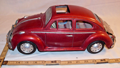 バンダイ　ブリキ　フォルクスワーゲン BANDAI VW VOLKSWAGEN BEETLE CAR KINGSIZE TIN BATTERY TOY JAPAN IN