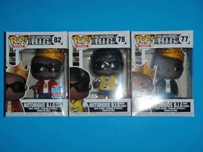 Funko Pop Notorious B.I.G set of 3 77 