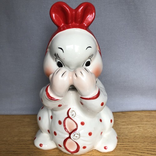 Rare! Peek a Boo Bunny Cookie Jar -Ruth Van Tellingen, Limited Qty - Adorable! - Picture 1 of 12
