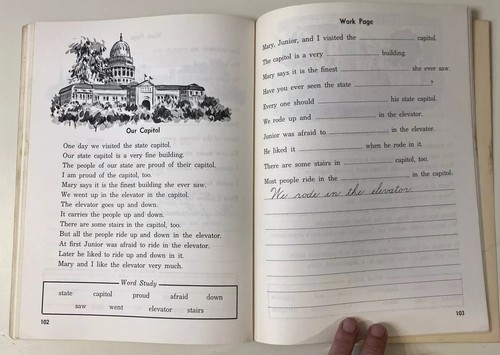 Adult Reader 1964 HC M.S. Robertson Literacy Workbook | Vintage Education VG+ - Foto 14 di 17