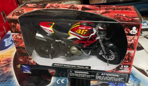 DUCATI MONSTER 796 #46 Sc. 1/12 new ray Moto Motocicleta Metal - Imagen 3 de 3