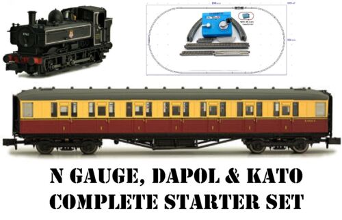 KATO DAPOL N GAUGE 1/148 SCALE BR BRITISH PASSENGER COMPLETE STARTER SET - Picture 1 of 2