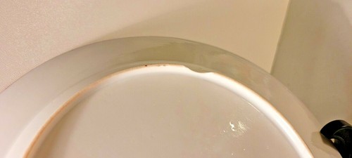Vintage Porcelain Moriage Pattern Plate Geishas Bridge Cherry Blossom Trees 8'' - Picture 4 of 4