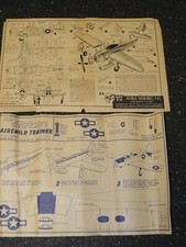 Plans Blueprints Model Airplane Republic Thunderbolt P-47g Fairchild Trainer