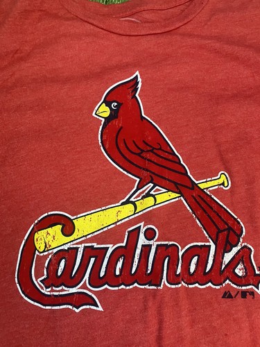 MAJESTIC THREADS ST. LOUIS CARDINALS MENS S/S DISTRESSED T SHIRT SIZE LARGE NWT - Picture 2 of 4