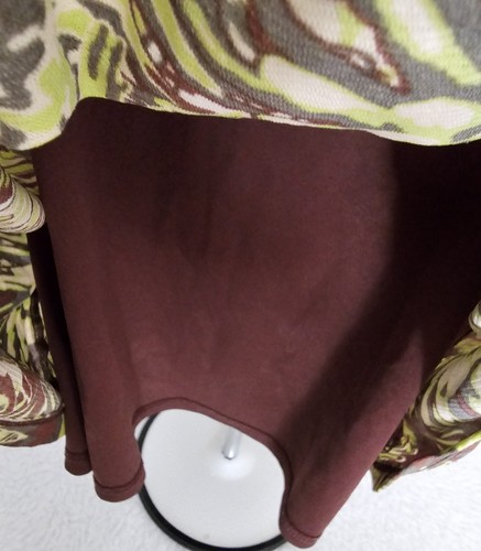 Lane Bryant Womens Shirt Top Blouse Size 26/28W 26W/28W Brown Green Floral - Picture 11 of 24