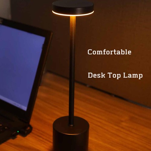Lámpara de Mesa Simple LED Recargable Táctil Metal Cabecera Decoración Barra de Luz - Imagen 11 de 15