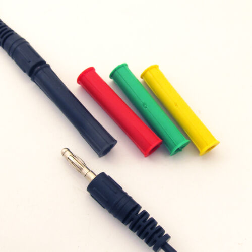 50 Sets 4 Farben Silikon Kupfer 4 mm Bananenbuchse zu Buchse Verlängerung Stecker - Bild 2 von 9