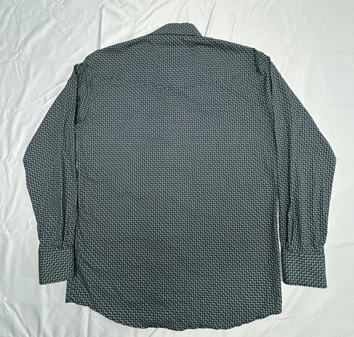 Roper Western Shirt Men L/S Geo Print Green multi color pearl snap small - Picture 2 of 5