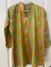 Indian Bollywood Kurta Kurti Designer Women Ethnic Dress Top Tunic Size Medium