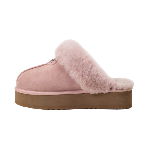 Australia UGG Platform Scuff Slipper Women Ladies Premium Sheepskin Wool Nonslip - Picture 6 of 23