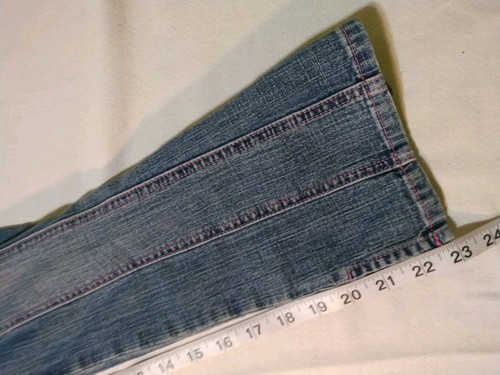 THALIA SODI Stone Embellished Low Rise Flare Jeans Juniors Size 5/6- 32x23 CB-2 - Picture 6 of 12