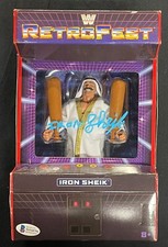 IRON SHEIK SIGNED RETROFEST MATTEL Action Figure BECKETT WITNESS COA WWE ELITE