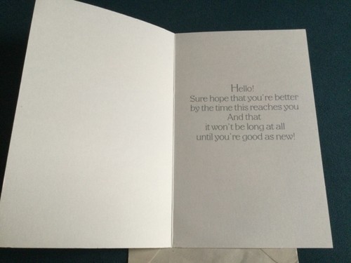 Vintage John Sands Holly Hobbie Get Well Note greeting card - unused - Picture 2 of 3