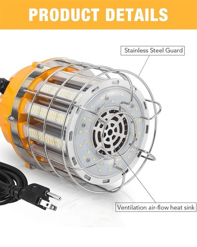 LED Temporary Work Light 150W, 5000K 18,000lm Outdoor Construction Lights Job... - Picture 7 of 7