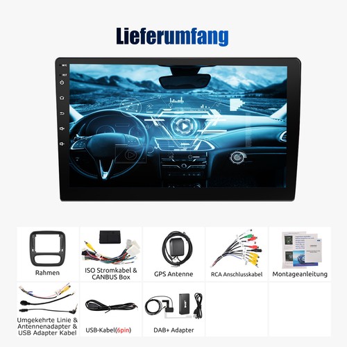 Autoradio Carplay Android 13 WIFI GPS BT +DAB Für Opel Vivaro B Renault Trafic 3 - Bild 13 von 13