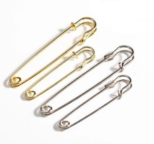 4 Stück, gold/Silber.60/75m Sicherheitsnadel...