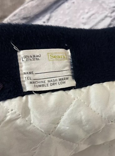 Vintage Sears Winter Faux Fur Coat Blue Child's Kid's Size L 27lb - 32lbs 2T? - Picture 3 of 8