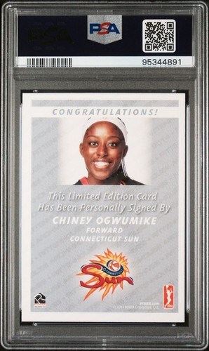 2014 RITTENHOUSE WNBA AUTOGRAPH CHINEY OGWUMIKE PSA 9 - Picture 2 of 6