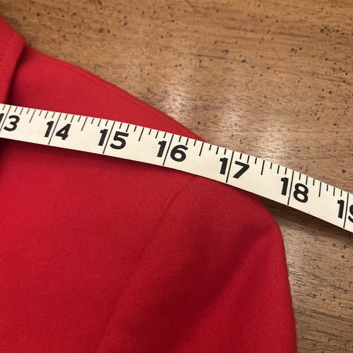 Vintage Pendleton Holiday Red 100% Virgin Wool Blazer Jacket Size Medium - Bild 9 von 17