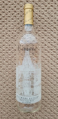 Biltmore House Estate Century Commemorative Etched Bottle White Wine - EMPTY