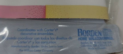 Vintage Carter's Borden Wallpaper Border Teddy Bears Flowers Pastels 8.5 Sq Ft - Picture 8 of 12
