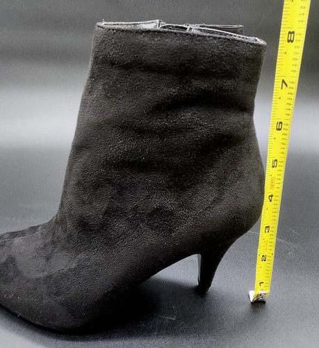 Botines Carlos By Carlos Santana Mandarín Talla 6 Negro Gamuza Stiletto - Imagen 7 de 10