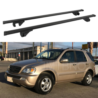 Roof Rack Cross Bars Luggage Carrier Black For Mercedes Benz ML350 2003-2015