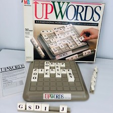 Vintage UpWords Board Game 3-Dimensional 1988 Milton Bradley Made In USA