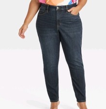 AVA  VIV Women's Plus Dark Wash High Rise Skinny Stretch Ankle Jeans sz 20 NWT