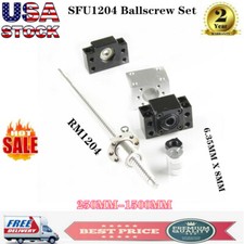 Ball Screw SFU1204 RM1204 250mm-1500mm 12mm with Ballnut + End Supports BK10BF10