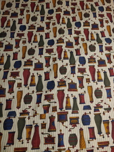 4.5 Yds Vtg.Concord Cotton Quilt Fabric Striped Beige Salt & Pepper Grinders(#6) - Picture 11 of 12