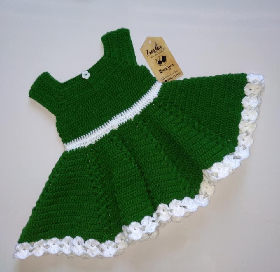 Crochet baby frock design sales