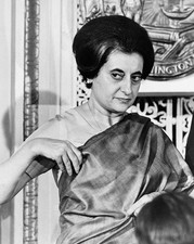 1966 Prime Minister INDIRA GANDHI of India Glossy 8x10 Photo Poster Print