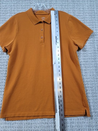 J Crew Womens Classic Pique Orange Polo Shirt Size XL 100% Cotton - Picture 5 of 9