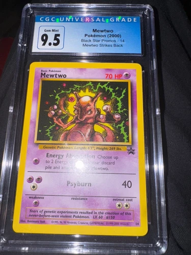 CGC 9.5 Mewtwo 14/53 Wotc Promo Regular