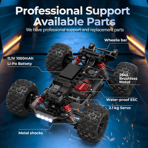 1:16 4X4 Brushless RC Truck 68kph High Speed Off-Road Monster Car for Adults & K - Picture 4 of 12