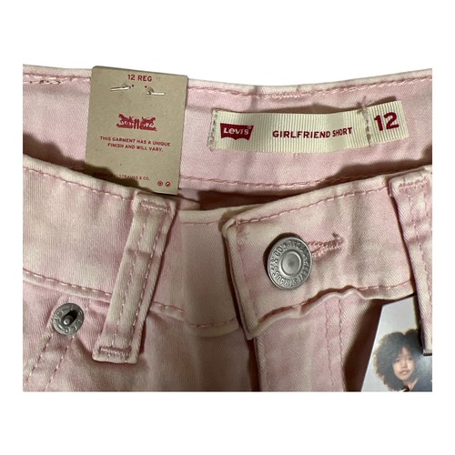 Pantaloncini Levi's Big Girls rosa ragazza denim taglia 12 regular casual estivi - Foto 3 di 7
